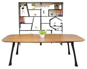 Mobilier de bureau bureau de conférence moderne en acier inoxydable bois patron exécutif PDG bureau salle de réunion table - Product Image 1