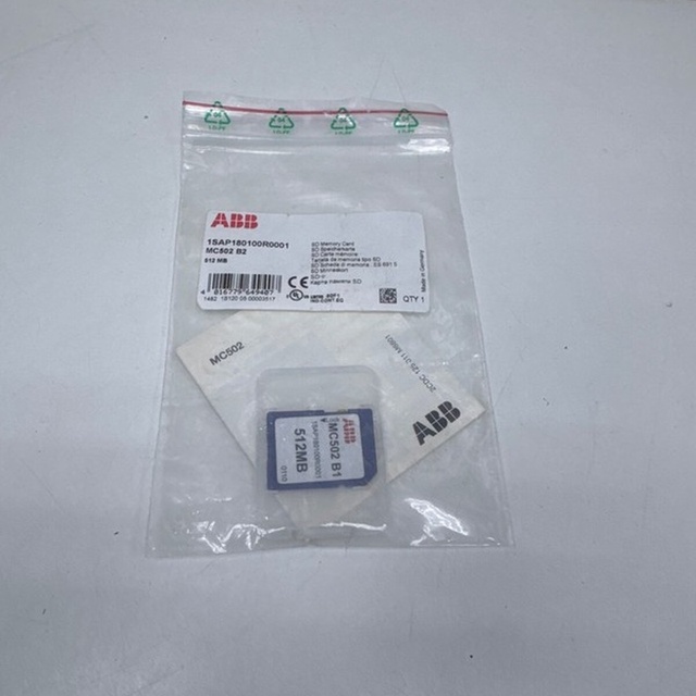 1SAP180100R0001 SD Memory Card MC502 512MB for PLC