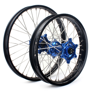 オートバイアルミ21 "* 18" フロントリアスポークホイールリムセットモトクロスエンデューロダートバイクオフロードMxトライアル用 - Product Image 1