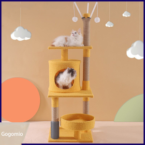 Cama para Gatos con Estructura de Tela de Algodón, Duradera, Antideslizante, Resistente a los Arañazos, con Pilar Robusto, Baja Emisión de Polvo, Diseño Moderno y Atractivo - Product Image 2