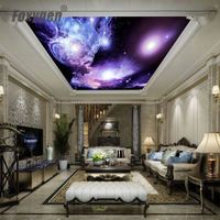 Dekorasi Interior Rumah Pangui, Pola Langit Berbintang, Film PVC, Pola Pohon Langit, Plafon PVC Stretch