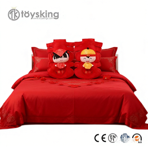 Peluche Personalizado para Boda China - Almohada de Peluche con la Letra 'Xi' de Doble Felicidad, Regalo para Parejas - Product Image 1