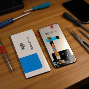 Display LCD e Touch Screen Originali Realme 6 Senza Cornice, Nero, Service Pack - Product Image 3