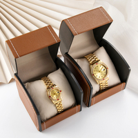 Reloj de pulsera de lujo con diamantes de rubí para parejas, conjunto de regalo de San Valentín, joyería con personalidad