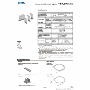 Régulateur de pression électro-pneumatique compact SMC Pneumatics ITV0050-2N - Product Image 1