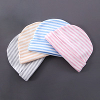 Gorro de algodón para recién nacido de los años 40 para niños y niñas, gorro infantil liso para primavera y otoño
