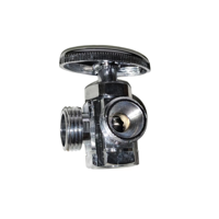 Robinet d'angle Duotian DT0488 au design moderne, type américain, en laiton chromé poli, poignée ovale, 1/2"-3/4", accessoire pour robinet d'eau