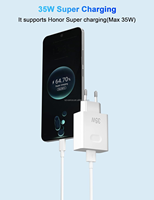 Chargeur rapide Supercharge 35W pour Honor X6b X8c X8b Magic7 6 Lite 200 Smart Chargeur rapide USB 35W avec câble USB 5A pour Honor