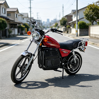 Moto électrique vintage 3000W/5000W 72V 85-100KM/H Streetbikes Classique Rétro Moto électrique de route pour adultes HKL-TZ