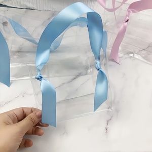 Bolsa de Mão Transparente Personalizada em PVC Durável e Ecológico com Alça de Lenço, à Prova d'Água, com Impressão de Logotipo Personalizado e Toque Macio - Product Image 2