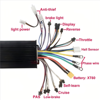 Kit Contrôleur Moteur 50A 2000W 48V 52V 60V 72V pour Trottinette Électrique, Moto, Vélo – Pièces avec Capteur Hall et Contrôleur à Onde Sinusoïdale