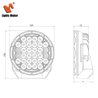 Luz de Trabajo LED Ultrabrillante de 160W, 9 Pulgadas, 11000LM, Resistente a Impactos, Parachoques de Acero Inoxidable, Faros Antiniebla Todoterreno LML-9160B