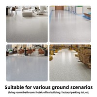 Peinture de sol autolissante époxy à sable coloré, comparable au marbre, pour rénovation de carrelage liquide, anti-usure, spécialisée pour sols en ciment, application au pinceau
