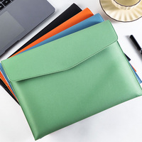 Carpeta de archivos con logotipo personalizado, suministros de oficina, bolso de mano de cuero PU, portadocumentos A4, bolsa organizadora