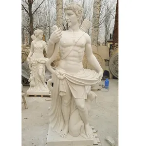 Natural Marble Stone Antique Man Statue Custom White Marble Male Sculpture for Outdoor