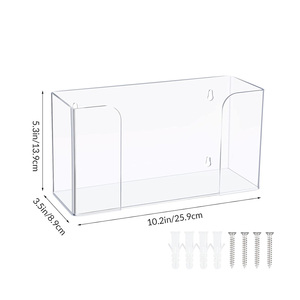 Treo tường mặt nạ Dispenser tổ chức rõ ràng Acrylic Hộp Găng Tay chủ cho găng tay - Product Image 3