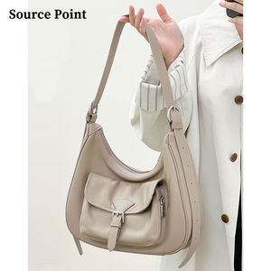 Mới hợp thời trang trên lớp của da bò thanh lịch của phụ nữ da Vai Túi nách túi xách với túi - Product Image 1