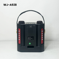 Machine de karaoké à 2 micros, haut-parleur Bluetooth, micros sans fil, lumières LED RGB colorées, lumières d'ambiance, haut-parleur pour chanter