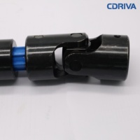 Junta Universal Telescópica de Acero Aleado Inoxidable Anodizado en Negro con Eje con Ranura