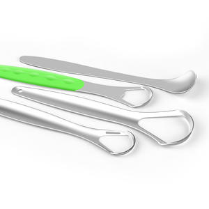 Raspador de Lengua de Acero Inoxidable al por Mayor, Herramienta de Limpieza Bucal con Logotipo Láser, Cepillo y Limpiador de Lengua - Product Image 3