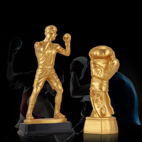Trophée de joueur de boxe de compétition sportive Trophée en métal de sport Trophées et médailles pour les événements sportifs