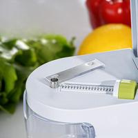 Trancheuse manuelle de légumes 4-en-1 avec lames en acier inoxydable, robuste, pour nouilles de courgette, spaghetti et pâtes, compatible lave-vaisselle, avec ventouse