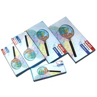 50MM Semi-Metal Handheld Magnifier with Optical Glass Lens 3x Magnification Metal Frame and ABS Handle for Reading Repairing