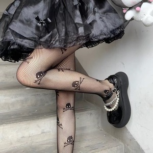 Skull Mesh Stockings 15D Thin Transparent Women's Tights For Clubbing And Fashion Wear - Product Image 4