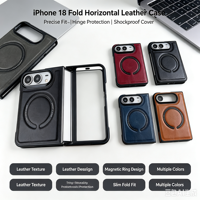 Coque en cuir pour iPhone 18 Ultra compatible, anti-traces de doigts, PC + cuir, avec design professionnel