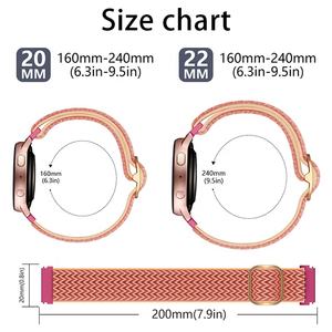 Bracelet de montre respirant en nylon tissé, de remplacement, 20MM 22MM, pour Samsung Galaxy Watch 87654 - Product Image 3
