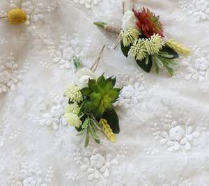 Corsage succulent artificiel ensemble <span class=keywords><strong>de</strong></span> fleurs <span class=keywords><strong>de</strong></span> poignet pour mariage - Product Image 4