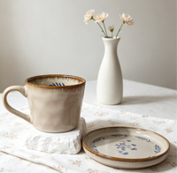 Tasse à café en céramique grande capacité peinte à la main C&H, style rétro chinois, pour le petit-déjeuner, le thé et le lait, cadeau en porcelaine pour les fêtes