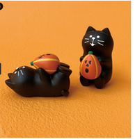 Figurine de chat japonais tendance style ZAKKA pour Halloween, cadeau, artisanat en résine fait main, décoration, emballée individuellement