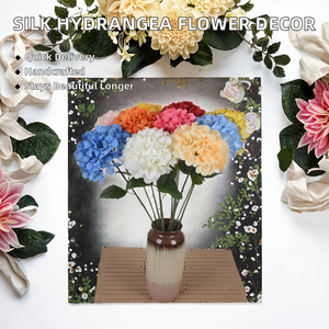 Fleur d'hortensia artificielle unique en soie 90, faite à la main, écologique, longue durée, accessoires de photographie, décoration florale - Product Image 2