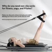 Chaussettes de yoga fines d'été antidérapantes professionnelles pour femmes, spécifiques au Pilates, en coton, longueur cheville, motif uni, vente en gros