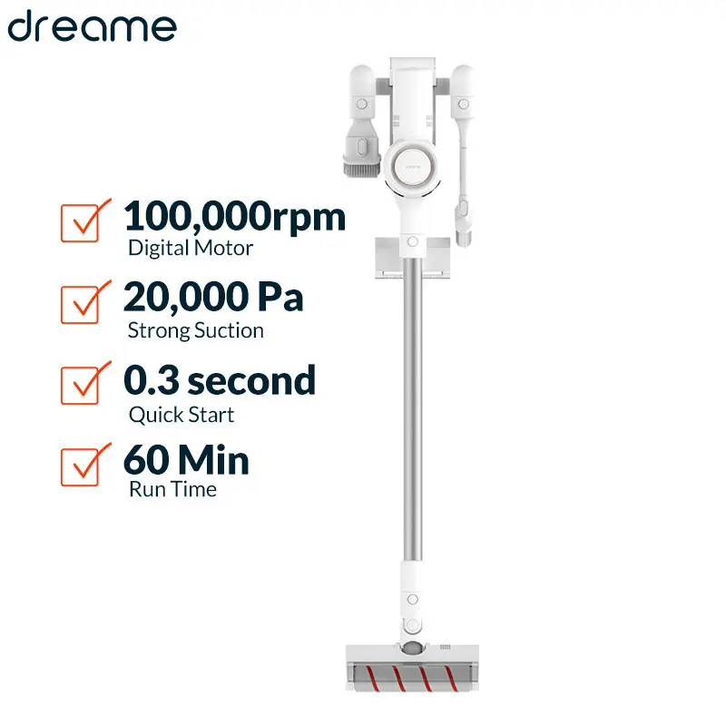 Xiaomi Dreame — aspirateur à main v9 sans fil rechargeable, appareil à aspiration jusqu'à 20kpa, nouveau modèle