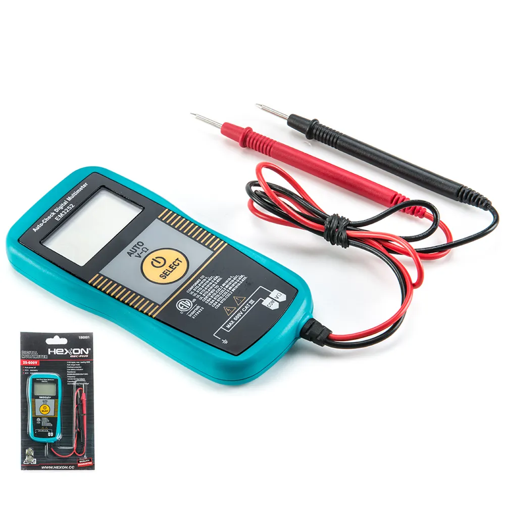 LCD-Anzeige 600V Widerstands frequenz kapazität Batterie Auto-Range AC/DC-Spannungs strom tester Digital multimeter