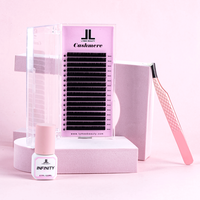 Extensions de cils en soie de vison LC faites à la main, qualité supérieure, épaisseur 0.03-0.07, véganes, sans cruauté, volume complet, naturelles et douces, vente en gros