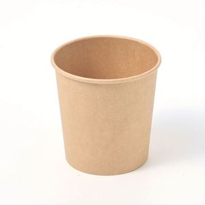 8Oz-32Oz Disposable Kraft Paper Porridge Bucket <b>Cover</b> Biodegradable Eco-Friendly Food Takeaway Salad Bowl Camping <b>Microwave</b> Safe - Product Image 4