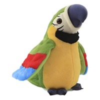 Nouveau jouet en peluche électrique réaliste télécommandé en gros, perroquet qui parle et chante, pour l'apprentissage de la parole des enfants