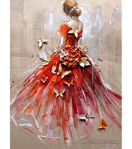 LS custom your picture 5d Diy Diamond Painting ballet girl painting full Drill Diamond Embroidery Home Decoration