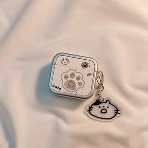 Nouvelle <span class=keywords><strong>coque</strong></span> de protection pour écouteurs motif empreintes de pattes de chat et de chien, <span class=keywords><strong>couple</strong></span> de dessins animés mignons - Product Image 3