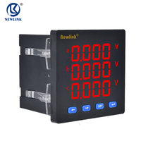 Voltímetro Digital Trifásico Newlink, Amperímetro, Medidor de Energía, Precisión de Clase 0.5, Clasificación IP53, Pantalla LCD RS485 para Panel