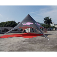 Tienda de campaña al aire libre estrella araña venta al por mayor logotipo personalizado Impresión digital protección UV impermeable 600D Oxford sombra de playa