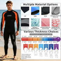 Combinaison de plongée intégrale en néoprène pour homme, épaisseurs 1,5 mm, 3 mm, 5 mm, 7 mm, manches longues, thermique, pour la plongée, le surf et la plongée sous-marine, vente en gros sur mesure
