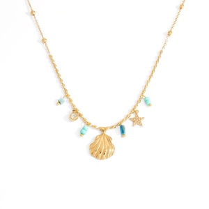 Handmade 18K Gold <b>Titanium</b> Steel Lock Bone <b>Chain</b> Necklace Stylish Stainless Steel Jewelry Parties - Product Image 5