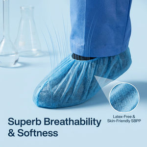 Couvre-chaussures médicaux jetables respirants non tissés, anti-poussière, certifiés CE - Product Image 1