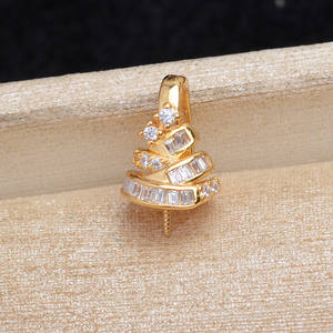 Accesorio de Plata de Ley S925 con Incrustaciones de Circonita, con Cierre Universal, Colgante, Cuentas Huecas 5705, Tamaño 10-12, Accesorio Chapado - Product Image 4