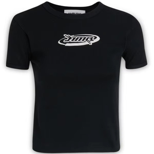 Sudadera de algodón Ambush de moda de lujo Camiseta de algodón negro con logotipo blanco contrastante en la parte delantera - Product Image 1
