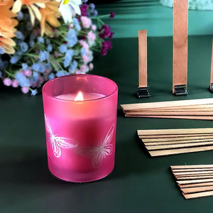 Mèches en <span class=keywords><strong>bois</strong></span> plates éco-responsables de haute qualité pour bougies DIY à la cire de soja, sans fumée, à combustion propre et tailles personnalisées - Product Image 6